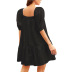 puff sleeve square neck loose solid color dress NSNXG121084