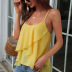 Solid Color Loose large swing Backless Camisole  NSNXG121125