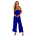 solid color pleated ruffled stitching wide-leg slip jumpsuit NSJKW121165