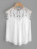 long-sleeved casual lace stitching long-sleeved chiffon vest NSJKW121306