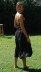 Solid Color Lace-Up Backless Slip Dress NSJKW121313