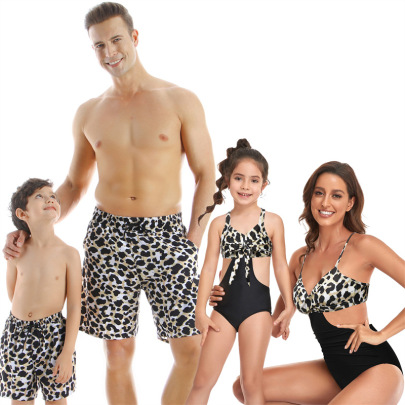 Print High-waist Beach Shorts Parent-child Father-son Swimsuit  NSHYU121330