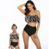 halterneck ruffled high waist print tankini parent-child two-piece swimsuit （multicolor） NSHYU121331