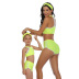 zipper print/solid color sleeveless slim parent-child two-piece swimsuits NSHYU121343