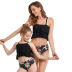 print sling ruffle High Waist Parent-Child Tankini two-piece set NSHYU121348