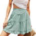 summer solid color high-waist buttoned layered skirt NSKA121440