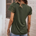 camiseta de manga corta con cuello cuadrado y costuras de encaje de verano NSKA121441