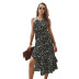 summer sleeveless casual irregular hem mid-length A-line dress  NSKA121449