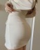 high waist slim cross lace-up solid color skirt NSXDX121479