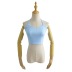 hanging neck backless lace-up slim solid color vest NSXDX121490