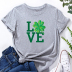 Camiseta holgada de manga corta con estampado de letras LOVE NSYAY123103