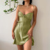 solid color low-cut backless strap dress NSFLY121588
