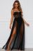 sling wrap chest backless slit solid color see-through dress NSYCX121599