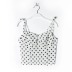 wrap chest sling slim polka dot print vest NSXDX121608