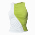 round neck sleeveless slim stitching color matching vest NSSWF121616