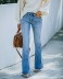 gradient blue high-waist micro-flared jeans  NSCXY121654