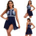 plus size sleeveless print slit dress swimsuit two-piece set NSJHD121691