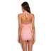 color matching halterneck hollow one-piece swimsuit  NSJHD121694