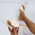 solid color square head High Heel Slippers NSYBJ121704