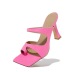 solid color square head high-heeled flip-flops NSYBJ121710