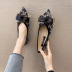 Pointed toe flat bow soft bottom slip-on shoes NSYBJ121713