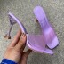 square head open-toe high-heeled slippers NSYBJ121718