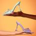 square head open-toe high-heeled slippers NSYBJ121718