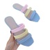 flat bottom simple color matching beach slippers NSYBJ121737
