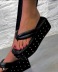solid color wedge heels thick-soled flip-flops NSYBJ121744