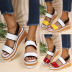 platform thick bottom color matching Velcro sandals NSYBJ121745