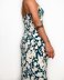 floral print V-neck backless sling slit dress NSCXY121783
