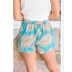 pantalones cortos elásticos sueltos con estampado de hojas de verano NSCXY121789