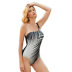 print single-shoulder sling slim one-piece swimsuit NSYDS121804