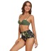 print sling backless lace-up high waist bikini set NSYDS121807
