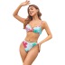 print wrap chest sling high waist bikini two-piece set NSYDS121809