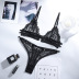 black perspective lace underwear two-piece set NSHLN121813