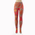 swirl print stitching slim high waist leggings (multicolor) NSCBB121861