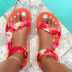 color-blocking Velcro flat sandals NSYBJ121882