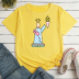 Statue of Liberty pattern printing short-sleeved round neck T-shirt NSYID123097