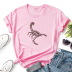 Poisonous scorpion pattern printing short-sleeved slim round neck T-shirt NSYID126441