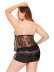 Plus Size sling low-cut backless high waist color matching lace underwear set NSLXQ123078