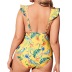 sexy deep V floral print backless one-piece swimsuit NSJHD122048