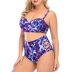 sexy large size digital print high waist split bikini two-piece swimsuit  NSJHD122051