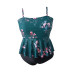 large size floral print ruffled high waist tankini two-piece swimsuit  NSJHD122052