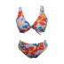 plus size floral print high-waist split bikini two-piece swimsuit  NSJHD122061