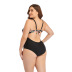 plus Size print sling backless v neck One Piece Swimsuit NSYDS122074