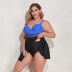 plus size print/color matching sling backless Tankini two-piece set NSYDS122078