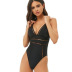 solid color mesh stitching backless one-piece swimsuit NSYLH122102