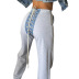 back waist lace-up high waist solid color sport pant NSCBB122205