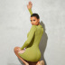 stitching long sleeve round neck slim color matching knitted dress NSCBB122213